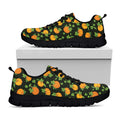 Cute Pumpkin Pattern Print Black Running Shoes