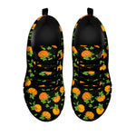 Cute Pumpkin Pattern Print Black Sneakers