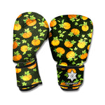 Cute Pumpkin Pattern Print Boxing Gloves