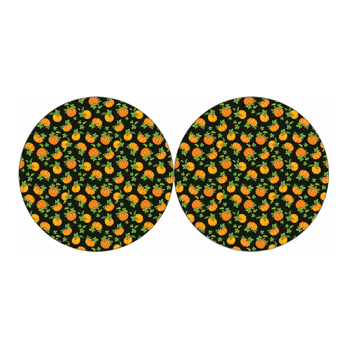 Cute Pumpkin Pattern Print Car Coasters