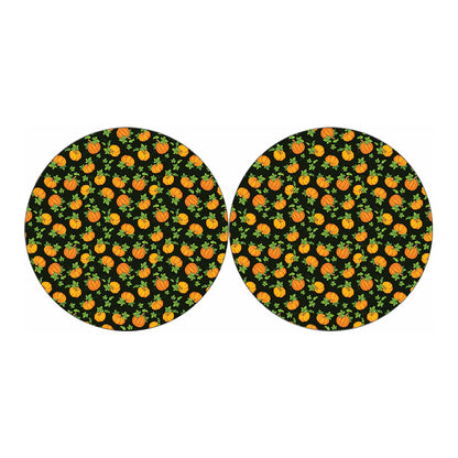 Cute Pumpkin Pattern Print Car Coasters