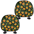 Cute Pumpkin Pattern Print Car Headrest Covers