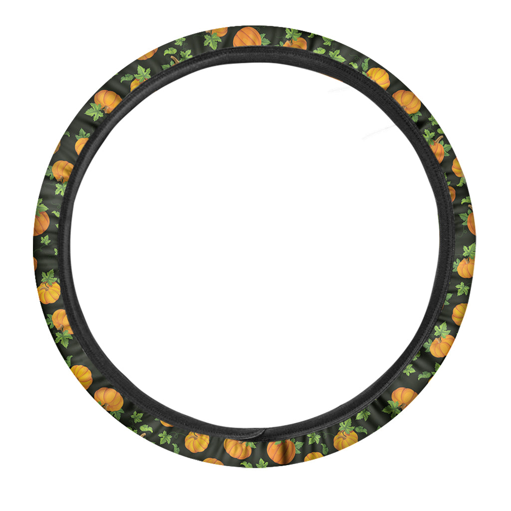 Cute Pumpkin Pattern Print Car Steering Wheel Cover