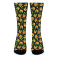 Cute Pumpkin Pattern Print Crew Socks