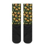 Cute Pumpkin Pattern Print Crew Socks