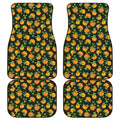 Cute Pumpkin Pattern Print Front and Back Car Floor Mats