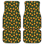 Cute Pumpkin Pattern Print Front and Back Car Floor Mats