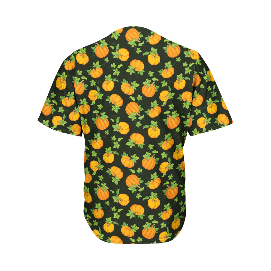 Cute Pumpkin Pattern Print Men's Baseball Jersey