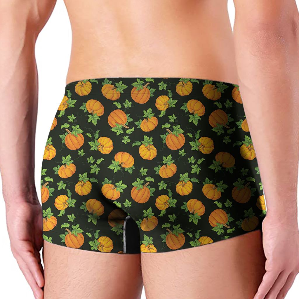 Cute Pumpkin Pattern Print Men's Boxer Briefs