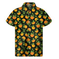 Cute Pumpkin Pattern Print Men's Short Sleeve Shirt