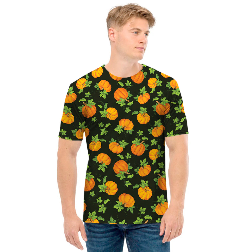 Cute Pumpkin Pattern Print Men's T-Shirt