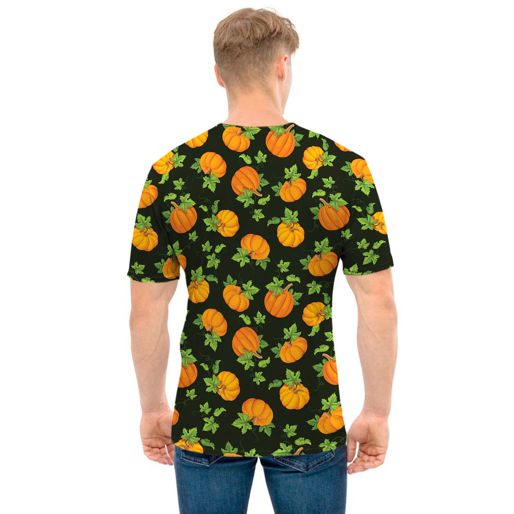 Cute Pumpkin Pattern Print Men's T-Shirt