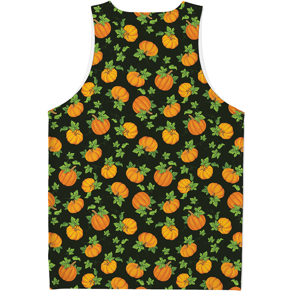 Cute Pumpkin Pattern Print Men's Tank Top