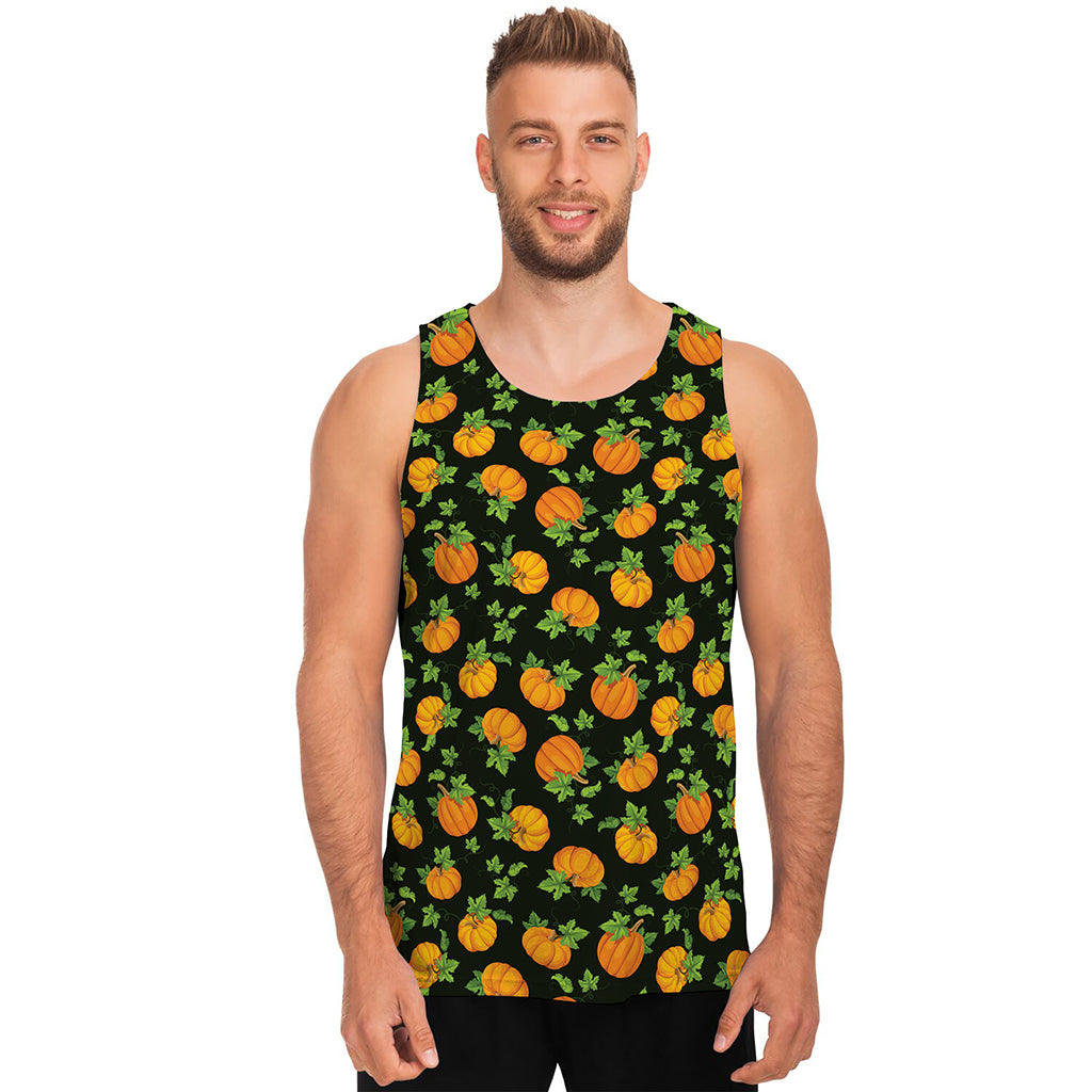 Cute Pumpkin Pattern Print Men's Tank Top