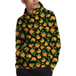 Cute Pumpkin Pattern Print Pullover Hoodie