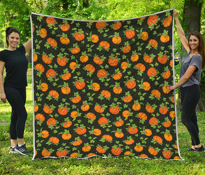 Cute Pumpkin Pattern Print Quilt