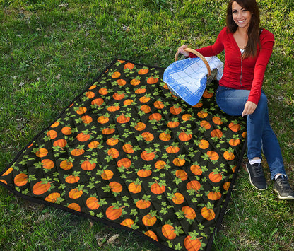 Cute Pumpkin Pattern Print Quilt
