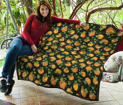 Cute Pumpkin Pattern Print Quilt