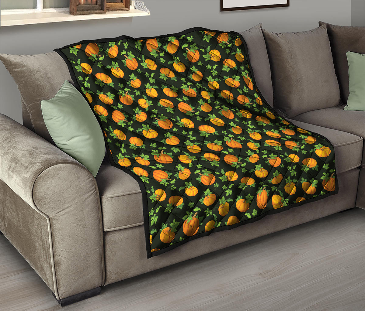 Cute Pumpkin Pattern Print Quilt