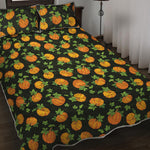 Cute Pumpkin Pattern Print Quilt Bed Set