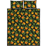 Cute Pumpkin Pattern Print Quilt Bed Set