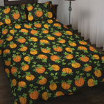 Cute Pumpkin Pattern Print Quilt Bed Set