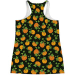 Cute Pumpkin Pattern Print Women's Racerback Tank Top