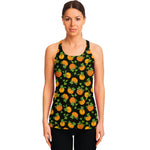 Cute Pumpkin Pattern Print Women's Racerback Tank Top