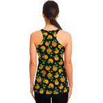 Cute Pumpkin Pattern Print Women's Racerback Tank Top