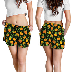 Cute Pumpkin Pattern Print Women's Shorts