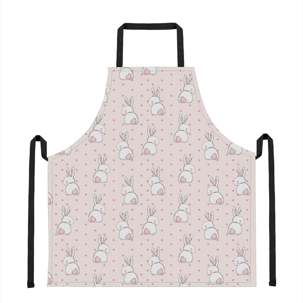 Cute Rabbit Pattern Print Apron
