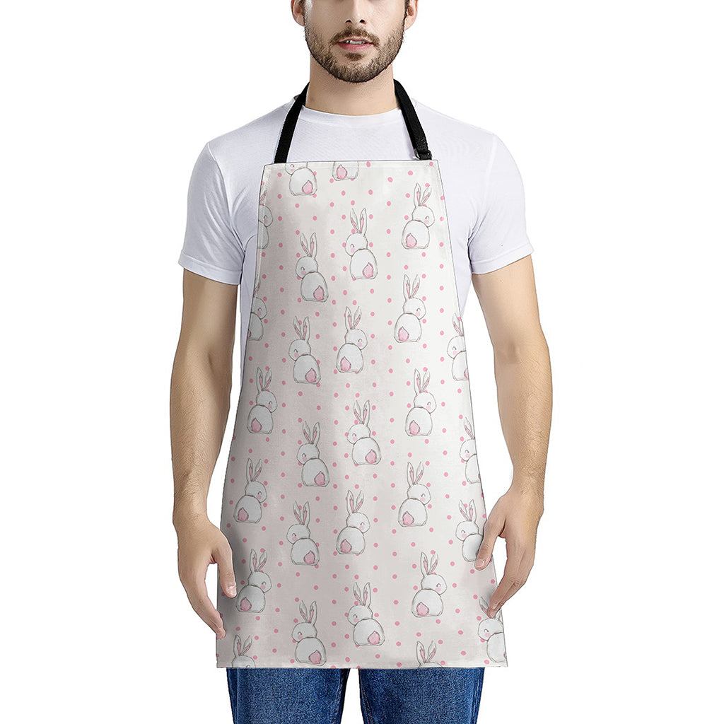 Cute Rabbit Pattern Print Apron