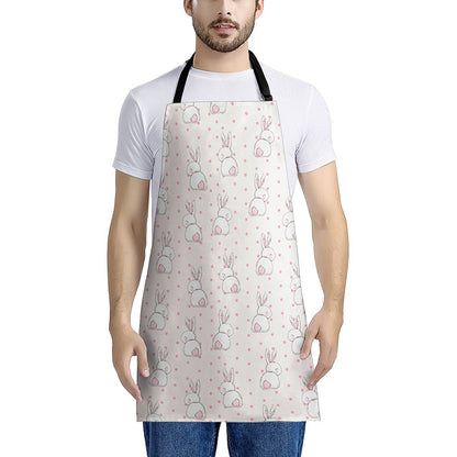 Cute Rabbit Pattern Print Apron