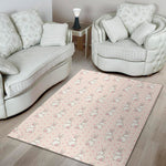 Cute Rabbit Pattern Print Area Rug