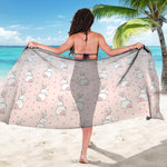 Cute Rabbit Pattern Print Beach Sarong Wrap