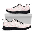 Cute Rabbit Pattern Print Black Running Shoes