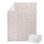 Cute Rabbit Pattern Print Blanket