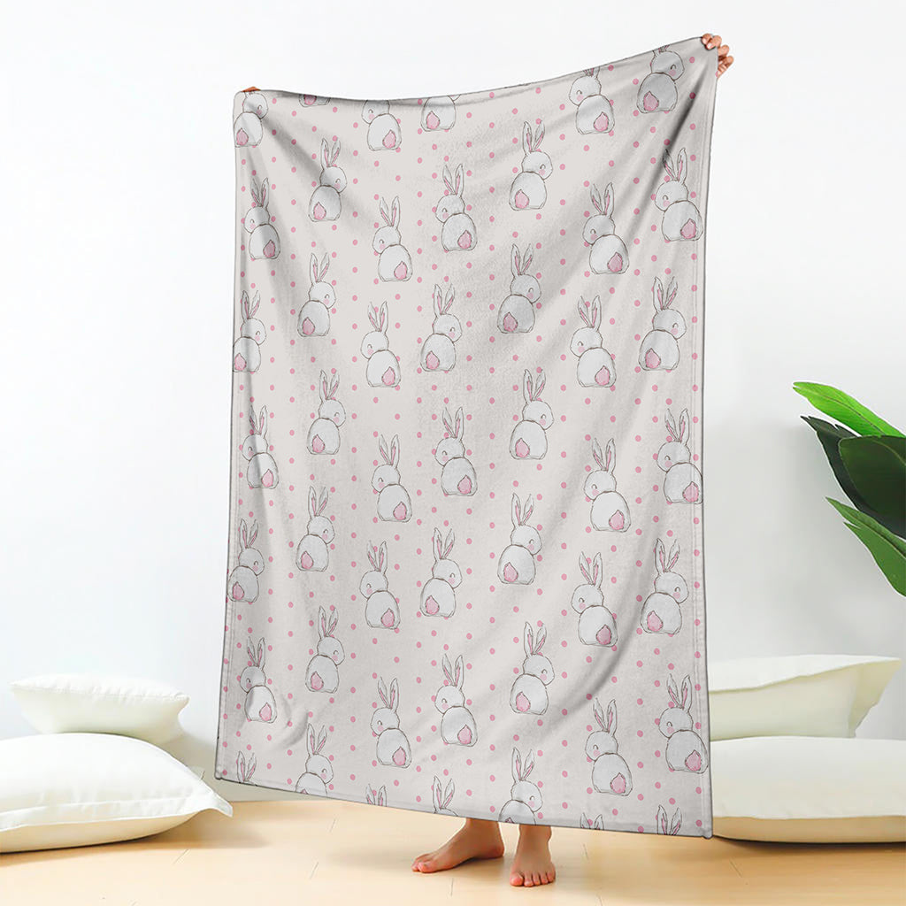 Cute Rabbit Pattern Print Blanket