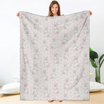 Cute Rabbit Pattern Print Blanket