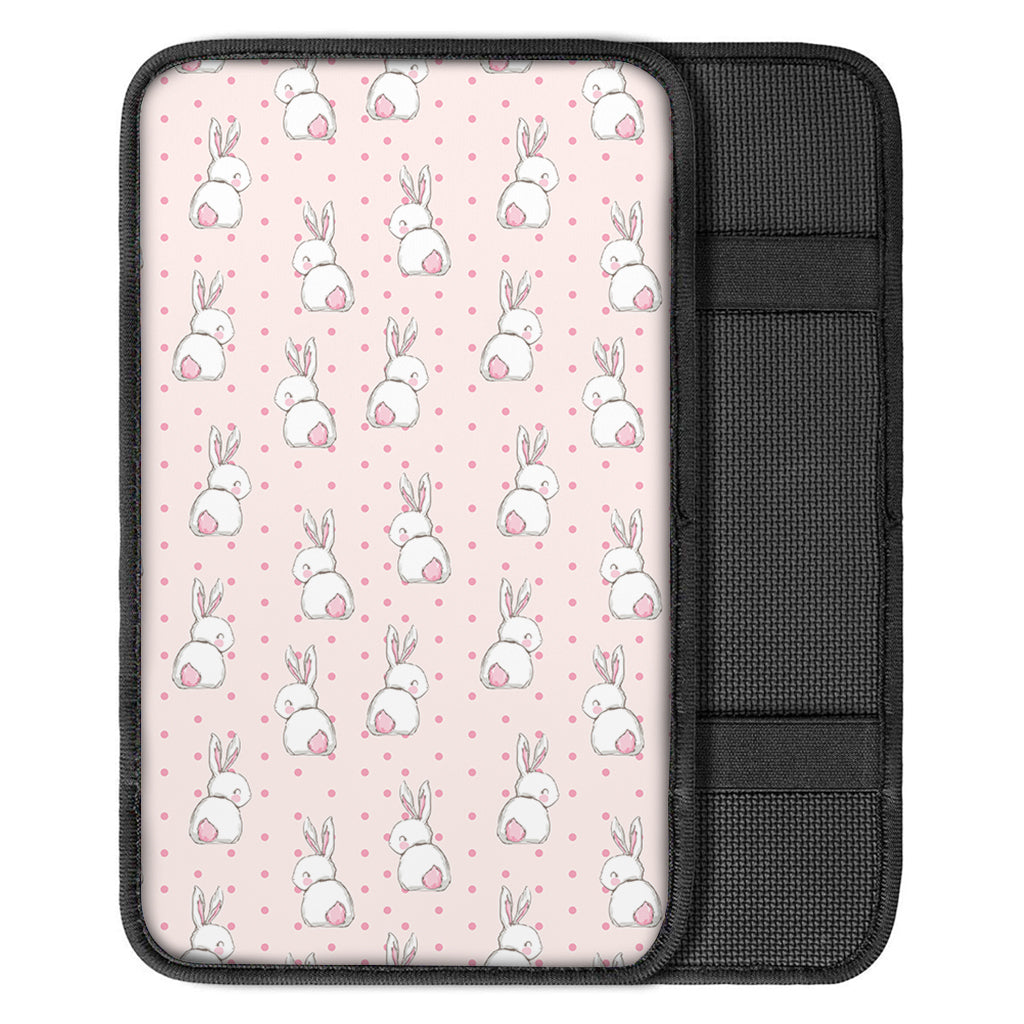 Cute Rabbit Pattern Print Car Center Console Cover