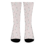 Cute Rabbit Pattern Print Crew Socks