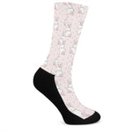 Cute Rabbit Pattern Print Crew Socks