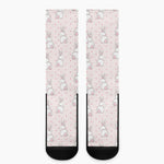 Cute Rabbit Pattern Print Crew Socks