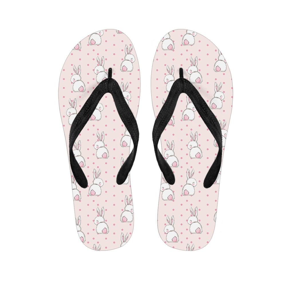 Cute Rabbit Pattern Print Flip Flops