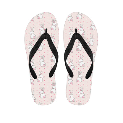 Cute Rabbit Pattern Print Flip Flops