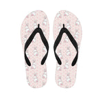 Cute Rabbit Pattern Print Flip Flops