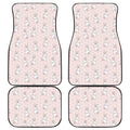 Cute Rabbit Pattern Print Front and Back Car Floor Mats