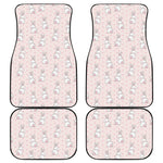 Cute Rabbit Pattern Print Front and Back Car Floor Mats