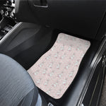 Cute Rabbit Pattern Print Front and Back Car Floor Mats