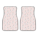 Cute Rabbit Pattern Print Front Car Floor Mats